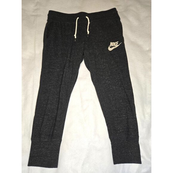 Nike Heathered Charcoal Jogger Sweatpants With Drawstring‎ Waist & Pockets S - Picture 1 of 7